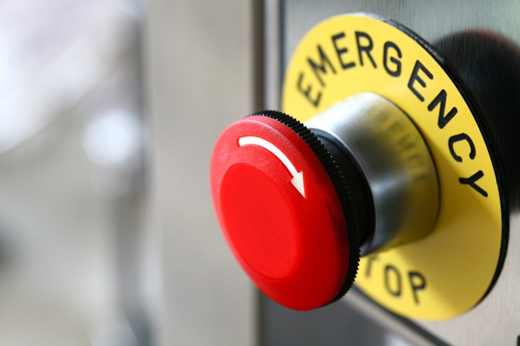 Emergency Stop Button On Machine