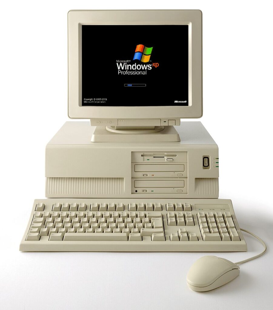 Outdated desktop PC with outdates operating system