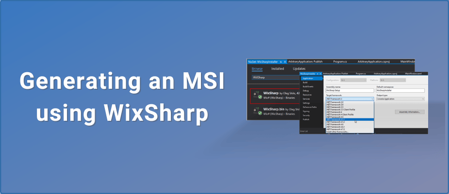 How to Generate an MSI using WixSharp