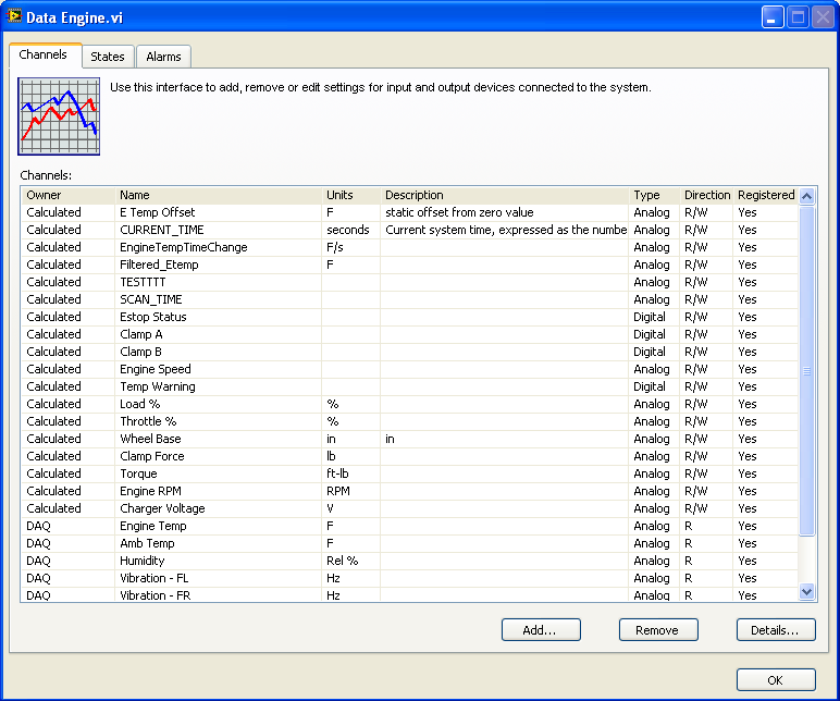 Channel Configuration Interface