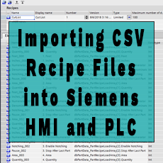Importing CSV Recipe Files into Siemens HMI and Iteratively Downloading Multiple Data Records from HMI into PLC