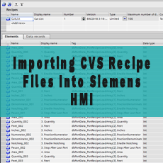 Importing CSV Recipe Files into Siemens HMI and Iteratively Downloading Multiple Data Records from HMI into PLC