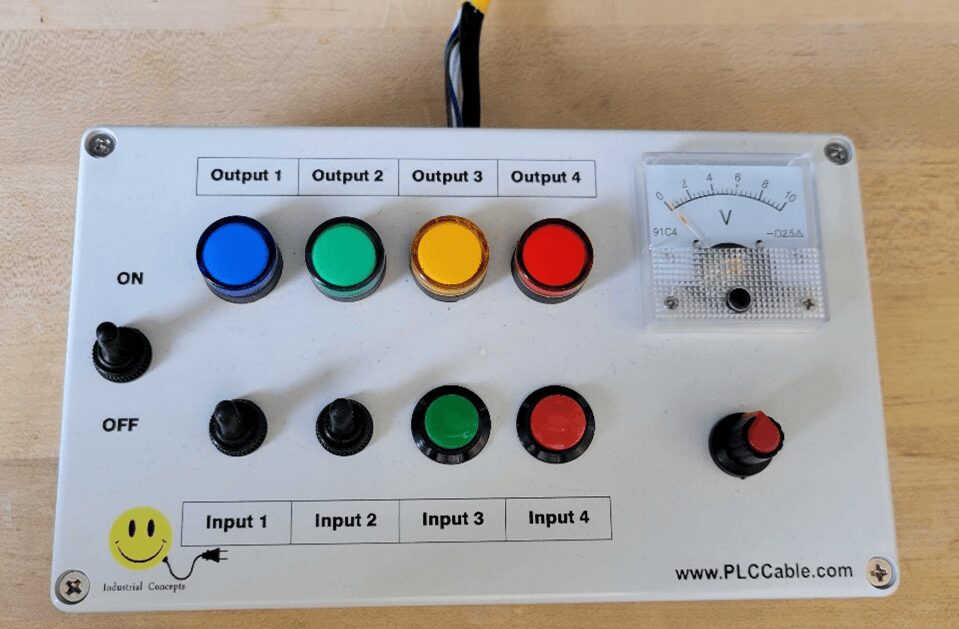 Physical IO trainer used for BopIt game