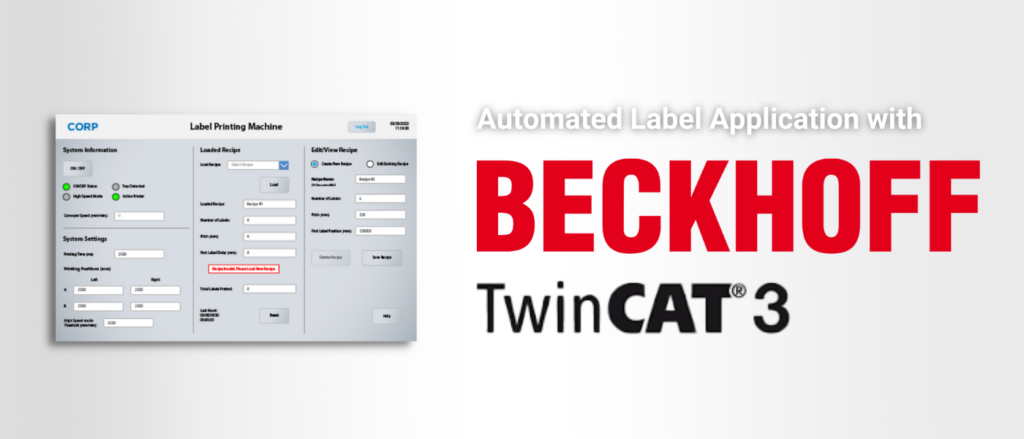 Automated label application with beckhoff twincat3