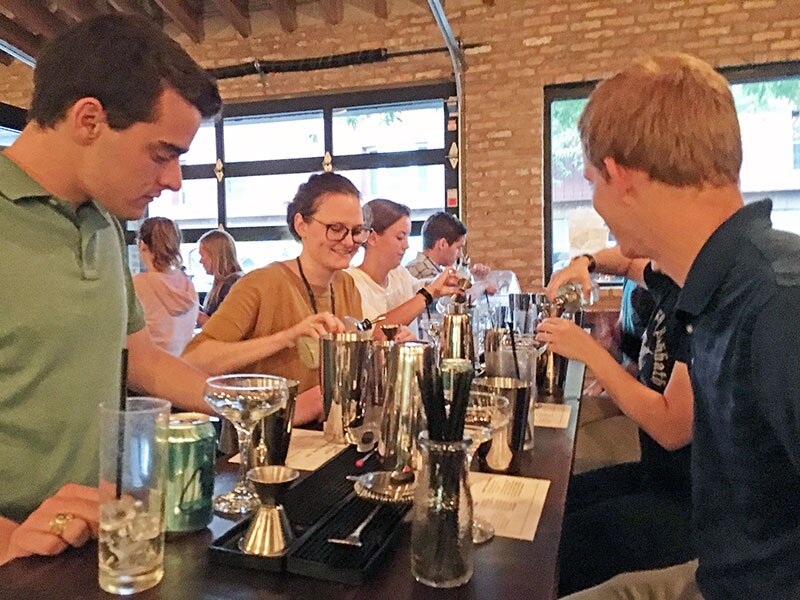 DMC attended a cocktail-making at Chicago Distilling