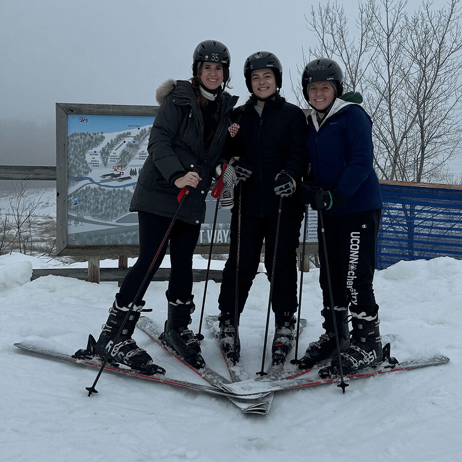 Chicago DMCers Posing on the slopes