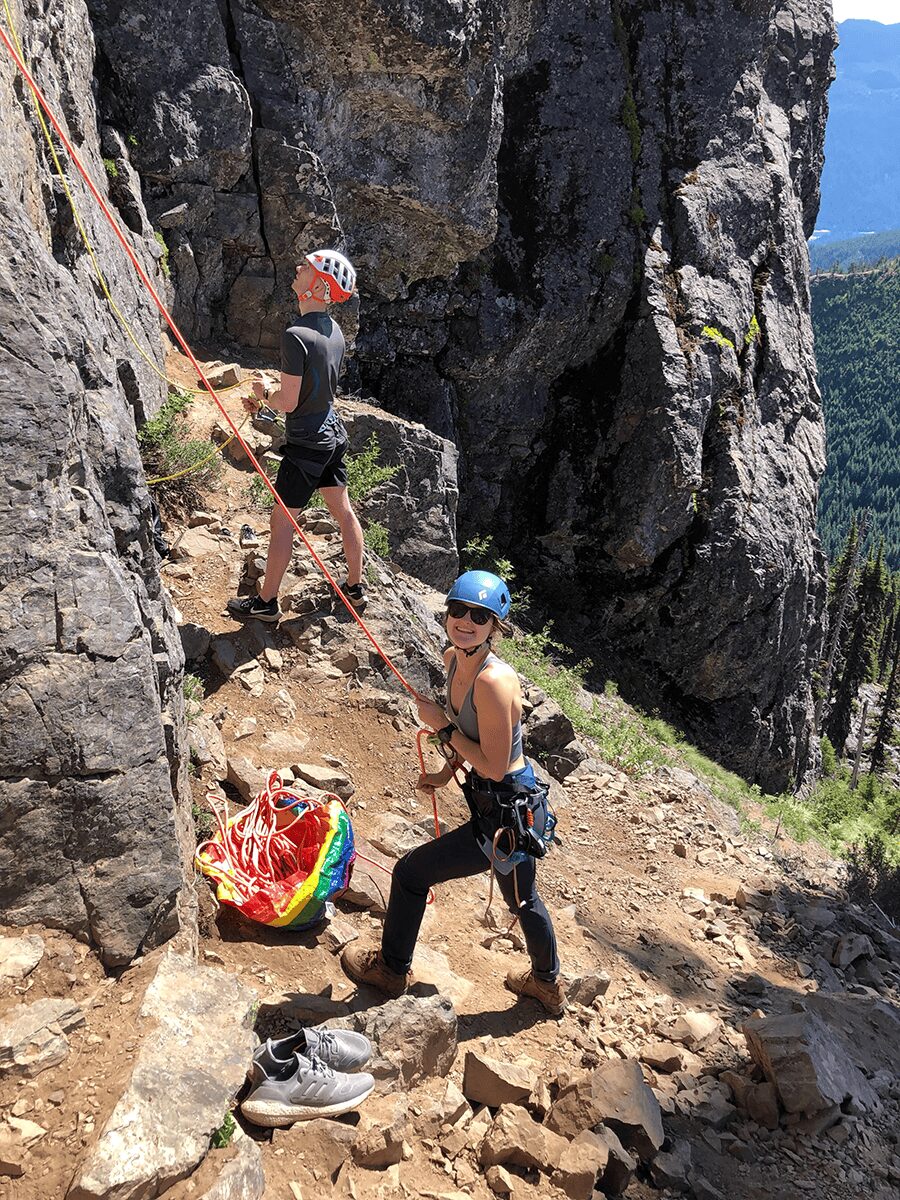 Seattle YOE climbing belaying