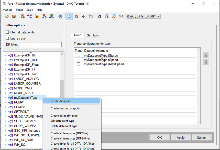 create datapoint