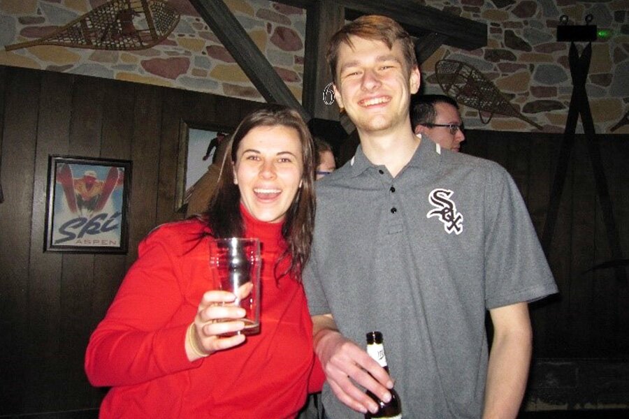 two smiling colleagues