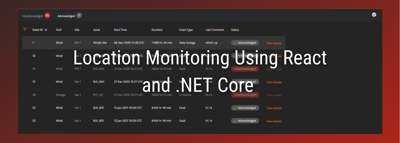 Location Monitoring Using React and .NET Core