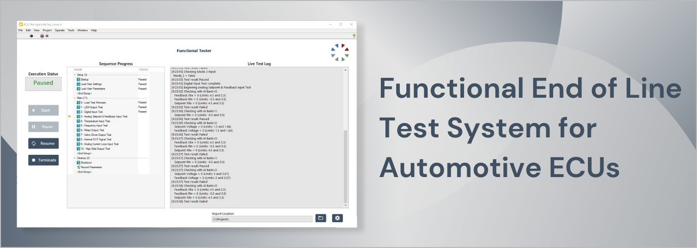 Functional End of Line Test System for Automotive ECUs
