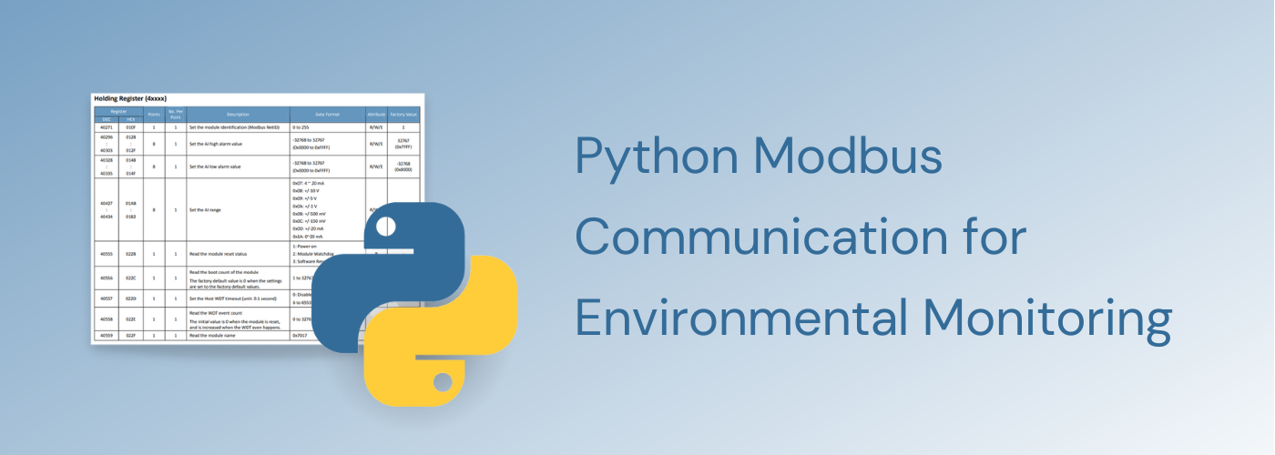 Python Modbus Communication for Environmental Monitoring